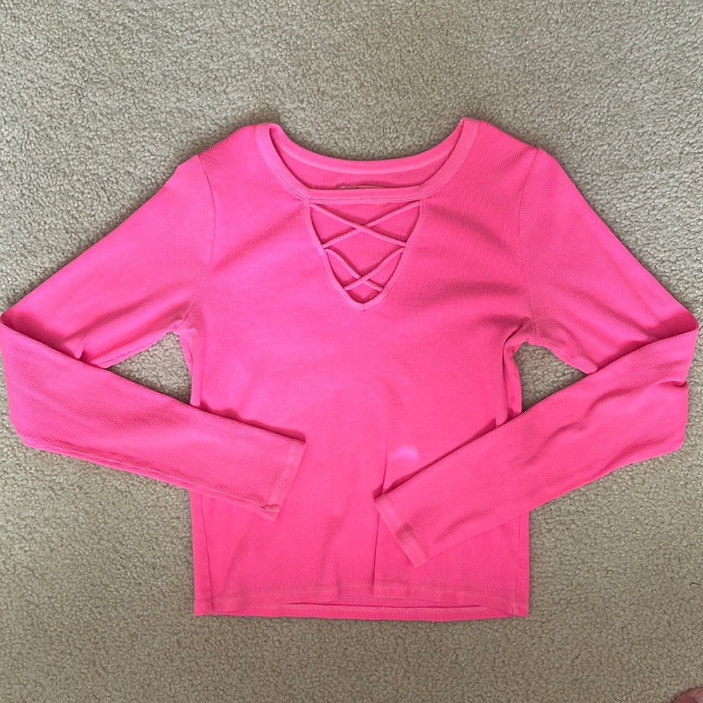 Pink Cross Hollister Crop Top